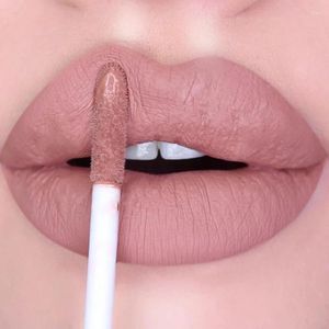 Lip Gloss Matte Nu Batom 6 Cores Longa Duração Não-marcação Veludo Vermelho Sexy À Prova D 'Água Líquido Batons Lábios Maquiagem Cosméticos