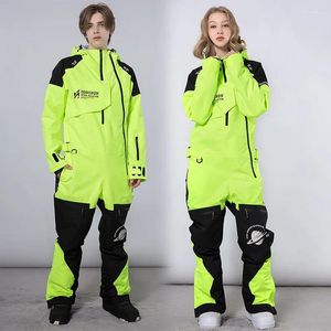 Winter Ski Suit for Men and Women, Waterproof and Windproof One-Piece Jumpsuit for Outdoor Sports