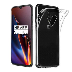 Оригинальный прозрачный TPU для OnePlus 6 / 6T Cover Cover Ultrathin Soft Silicone Edge Protective One Plus 6 Back Cover Case