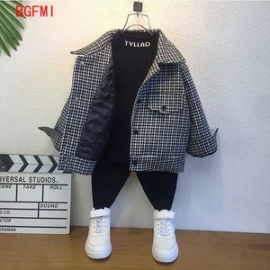 Coat 29 Yrs Childrens Thick Wool Coat Plow Shell Boys Single Layer Handsome Baby Boys Wear Autumn Winter Jacket 231102