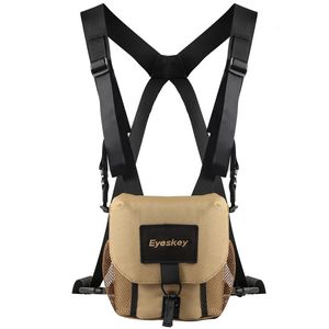 Monoculars Eyeskey Universal Binocular BagCase with Harness Durable Portable Binoculars Camera Chest Pack Bag for Hiking Hunting 231101