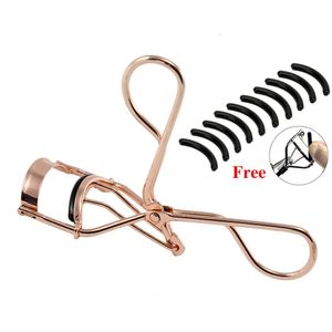 Eyelash Curler Proffessional Rose gold Eyelash Curler Eye lash Curling Clip Eyelash Cosmetic Makeup Tools Accessories with 10 free Silicone Pad 231102