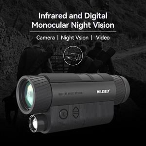 Monoküler Mileeey HD Kızılötesi Gece Görme Cihazı Çift Kullanım Monoküler Kamera 8x Dijital Zoom Teleskobu Açık Seyahat Avı Dropship 231101