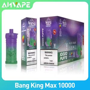 Original Bang King Max 10000 Puffs Disposable Vape Pen Pods E Cigarette 0 2 3 5% Nic With 650mAh Rechargeable Battery Mesh Coil 20ml Prefilled Pod Bar PK Randm Elf Vapeme