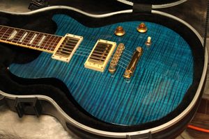 Sıcak satmak kaliteli elektro gitar 1998 standart çift kesim artı mavi müzik aletleri