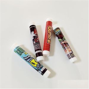 Wholesale Plastic Preroll Packaging Tube 1.3G Jar Custom Squeeze Tubes Popup Children Proof Container Gumbo Pre Roll Package Drop Deli Dhjqm