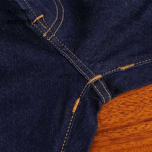 Men's Jeans GT-0003 Read Description! Indigo Selvage Washed Slim Fitting Pants Sanforized Denim Jean 12oz YQ231102