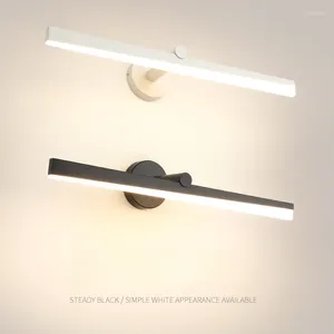 Duvar lambaları Modern Led Vanity Lights 8W Beyaz/Siyah Ev Yatak Odası Başucu Aynası Ön Tuvalet Montajlı Aydınlatma Acces