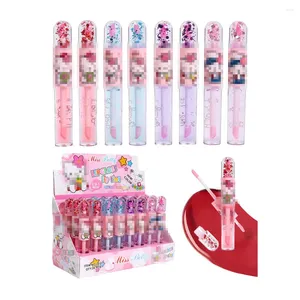 Lip Gloss 48 Pcs Conjunto Bonito Dos Desenhos Animados Óleo Hidratante Brilhante Brilhante Hidratante Meninas Mulheres Lábios Maquiagem Atacado