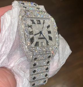 Moissanite Diamond Iced Out Designer Mens Watch для мужчин Высококачественные Montre Automatic Movemation Watches OROLOGIO.Montre de Luxe i19