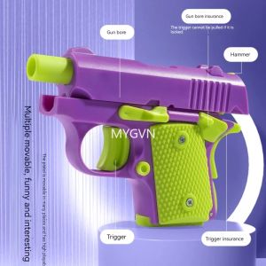 Мини 3D игрушечный пистолет, модель не может стрелять M1911 Colt, игрушка для депрессии, игрушка для взрослых, светящийся пистолет для мальчиков, подарки на день рождения для детей
