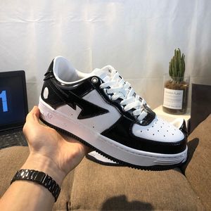 Apes Sta Low Dress ayakkabı Tasarımcısı Nigo Erkek Kadın Bapestas Rugan Yeşil Beyaz Mavi Süet Sneakers Çizgi Roman Beyaz ABC Camo Mavi Pastel Pembe Moda Eğitmenler