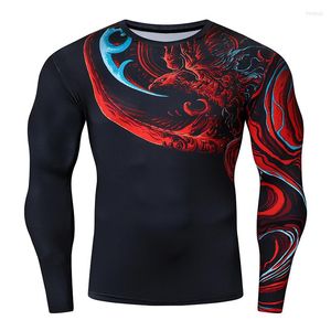 Camisetas masculinas Zrce Marca chinesa Rashgard rápido Rashgard Running Fitness Mangas compridas T-shirt de compressão Sport Men Gym Clothes M-3xl