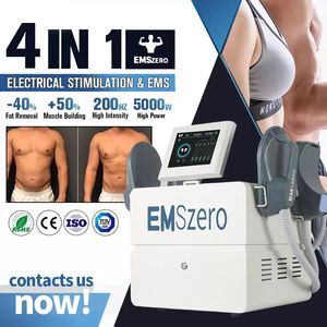 Newest EMSzero Slimming machine EMS Muscle Sculpt EMSLIM NEO 4 handle RF Muscle Stimulator 14 TESLA HI-EMT body Sculpting weight loss beauty equipment CE Approved