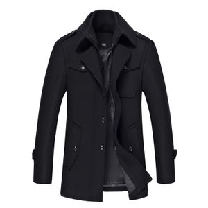 new autumn and winter wool coat men's slim large windbreaker men's thick wool jacket men's wool coat