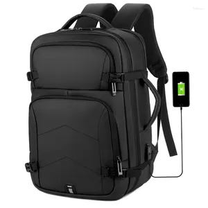 Zaino Crossten Grande Zaino da lavoro per laptop da 15,6 pollici Borsa impermeabile Confezione con ricarica USB Zaini per studenti con fotocamera da viaggio