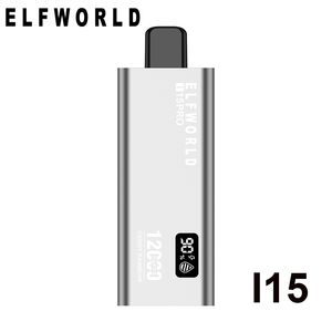Preço de choque Original novo Elfworld ultima pro 12000 Puffs 0% 2% 5% pré-preenchido 18ml E-líquido maior sabor para euro vapr 15k18k20k vape descartável elf airflow led screen bar