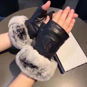 Дизайнерские мужские женские кожаные перчатки мужские перчатки из овчины без пальцев с сенсорным экраном мягкие теплые зимние перчатки без пальцев