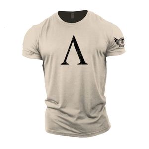 Mens Tshirts Spartans Tshirt Man Üstleri Grafik 3D Gömlek Tees o Boyun Büyük Boyut Giyim 5xl Moda Sokak Giyim Fitness Giysileri 230403