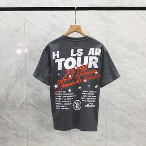 Meichhao High Street Alev Yan Yüz Yuvarlak Boyun Kısa Kollu T-Shirt Kısa Kollu Üstler Erkek Tişörtleri Tasarımcı Erkek Kadın Gömlek