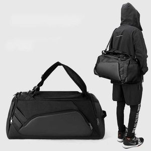 Сумка для фитнеса большой вместимости, мужской тренировочный рюкзак для баскетбола, спортивная сумка, ручное отделение для сухих и влажных вещей, чемодан для коротких поездок, дорожная сумка 230915