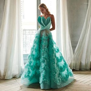 Günlük elbiseler çarpıcı uzun balo elbisesi kadın partisi 2023 fırfırlı organze zarif elbise düğün için zarif bir çizgi ünlü bir ünlü
