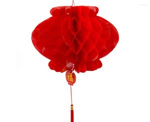 Noel Dekorasyonları 20 PCS Doğrudan Satış Festivali Ürünleri Toptan Kırmızı Plastik Kağıt Fener Düğün Evi Ev Dekorasyonu