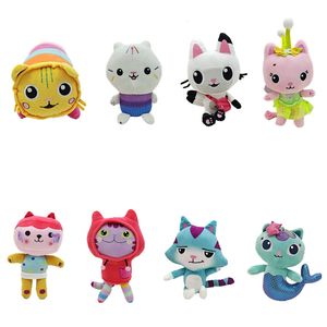 Производители Оптовые 8 Дизайны Gabby Dollhouse Plush Toys Cartoon Games Film and Television Peripheral Dolls Детские подарки