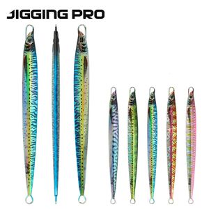 Baits Lures JIGGINGPRO 80g 100g 3D Printing Speed Jig Metal Jigging Lure Fishing Bait Saltwater Fishing Lure 230331