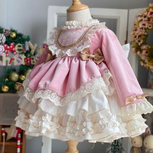 Kız Dresses Vestidos Toddler Kız Kız Bebek Prenses Dantel Tutu Elbise Bebek Kız Düğün Çocuklar için Bebek 1 Yıl Doğum Günü Balo 230403