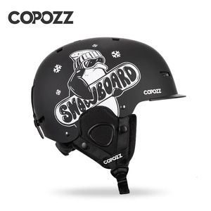 Ski Goggles COPOZZ Unisex Ski Helmet Certificate Half-covered Anti-impact Skiing Helmet For Adult and Kids Snow Safety Snowboard Helmet 231102