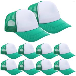 Bonés de bola 10 pcs motorista chapéu sublimado boné de beisebol homens mulheres pvc sublimação chapéus em branco