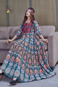 Günlük Elbiseler 2023 Sonbahar High-end Bohem Seksi Retro Açık Dikiş Tam Kollu Elbise Moda Kadınlar Yüksek Bel Örgü Uzun