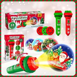 Украшение вечеринки Рождественский проектор Реалистичные 24 узора Санта-елка Образовательная игрушка в подарок