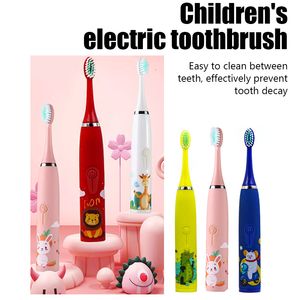 Toothbrush Children Electric Toothbrush With Replace The Toothbrush Head Ultrasonic Cartoon Electric Toothbrush Sonic Brush Head For Kids 230403