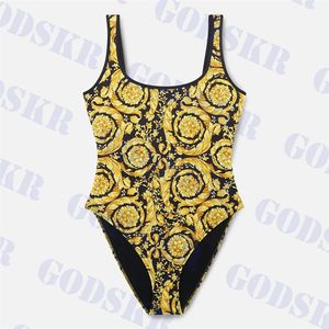 Купальники с золотым узором, женский цельный купальник, роскошные женские бикини, сексуальный купальный костюм с открытой спиной
