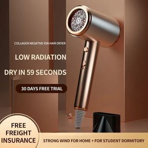 Hair Dryers Dryer 1500W Care with Collagen Strong Wind Multi speed Air Temperature Regulation Fast Drying Low Radiation 231102