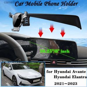 Автомобильный держатель Автомобильное крепление для Hyundai Elantra Avante N Line CN7 2021 2022 2023 Держатель мобильного телефона GPS-кронштейн Гравитационная подставка Автоаксессуары Q231104