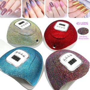 Ногтевые сушилки Bling Nail Lamp Lex Led Professional Maquina de Unha em Gel Secador Sunx5 Dryer Dryer Cabine fornetto Unghie Nail Art Accessories 230403