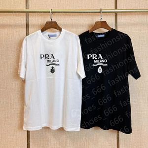 Four seasons Mens Designer PRA T Shirt Casual Man Womens Loose Tees With Letters Print Short Sleeves Top Sell Luxury Men Tees Size S to XXXXXL 21 COLOR