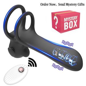 Vibratori Coppia Vibratore Cock Penis Ring Remote Cockring Pensring Stimolatore della vagina Massaggiatore del punto G Masturbazione Giocattoli del sesso Per uomini Donne 230404