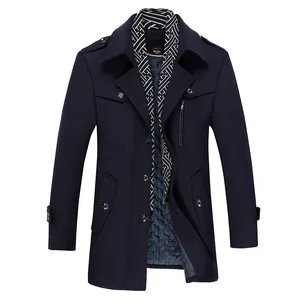 Men's Winter Wool Jacket: Slim Fit, Windproof, Thickened Wool Coat