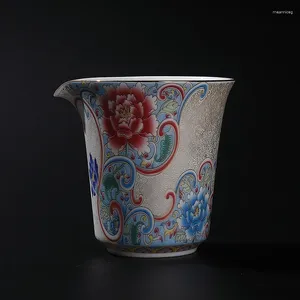 Teware Sets Ulusal Moda El Yapımı Dilülü Gümüş Seramik Fuar Kupası Büyük Kapasiteli Çay Pot Ev Sürahi Ofisi