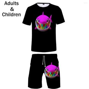 Magliette da uomo 3D 6IX9INE Bambini Completi da due pezzi Moda Ragazzi Ragazze Camicia Pantaloncini Estate Casual Abiti neri Abbigliamento