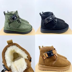 Crianças neumel snapback botas de inverno gradeschool td grandes meninos meninas da criança crianças camurça superior camurça calcanhar contador traseiro puxar aba