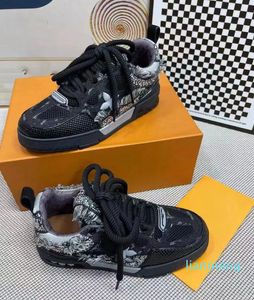 Yeni Tasarımcı Ayakkabı Eğitmeni Maxi Sneaker Fashion Shoelace Beading Beading Tombul Sıradan Ayakkabılar Kadın Erkekler En Kalite Deri Platform Spor Ayakları Kutu Boyutu