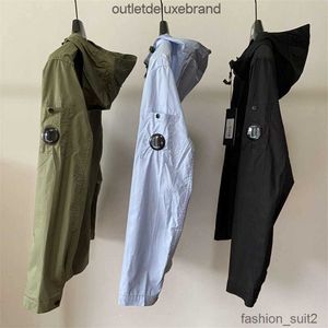 Moletons masculinos Cp Companies Moletons Jaquetas Primavera e Outono Jaqueta com Capuz Multi Bolso Lente Decoração Material de Algodão Casual Zíper Pedras Islansd OFDY F0M3