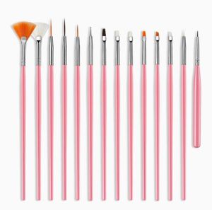 15 sets of nail painted flower pens Casual Brush Women Art Design Nail Paint Nail Tools Drawing Professional Decor3258747