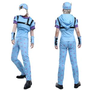 Cosplay Johnny Joestar Jojo S Bizarre Adventure Cosplay Kostüm Anime STEEL BALL RUN Uniform Hut Anzug Halloween Erwachsene