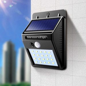 Novelty Lighting Solar Light 20 LED Outdoor Bright Security Lamp Motion Sensor Wireless Waterproof Solar Powered Porch Wall Light P230403